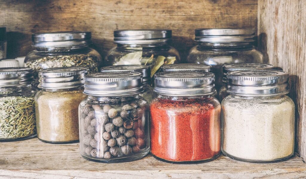 spices, shelf, jar, kitchen, cooking, wooden, pepper, glass, interior, home, wood, ingredient, chili, household, natural, herb, culinary, container, assortment, aromatic, spicy, dry, flavor, aroma, herbal, rosemary, thyme, set, turmeric, ginger, paprika, various, vintage, rustic, variation, jar, jar, jar, kitchen, kitchen, kitchen, cooking, household, container, container, herbal, herbal, herbal, herbal, herbal, ginger, ginger